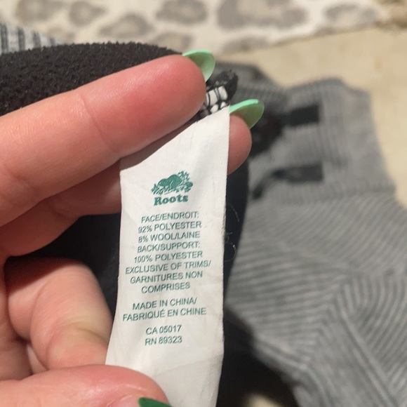 Roots Canada long striped toggle funnel neck coat - Picture 9 of 9